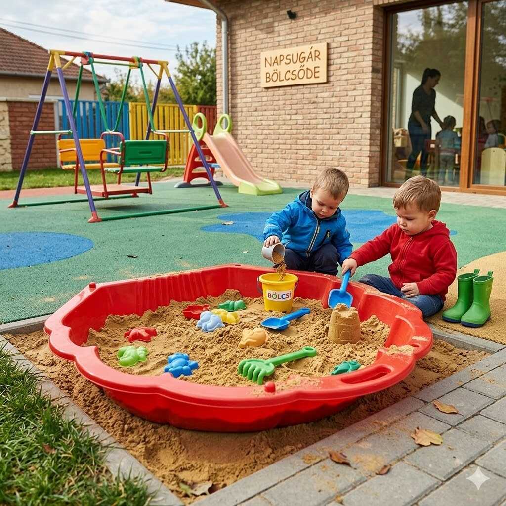 Kagyló homokozó / medence piros , 107 × 79 × 8 cm - Image 4