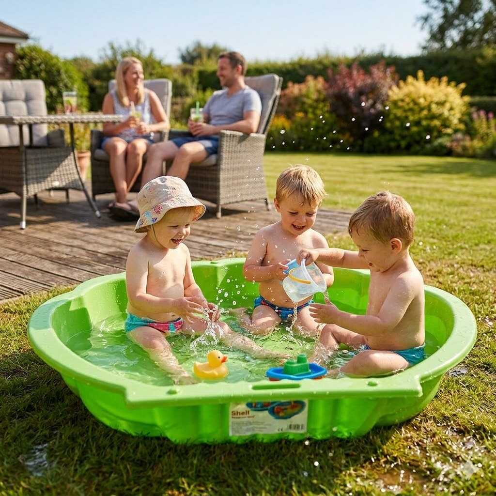 Kagyló homokozó/medence zöld , 107× 79 × 8 cm - Image 2