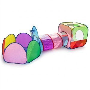 3 az 1-ben gyerek játszósátor/ játsztóház mászóalagúttal 270×120×80 cm