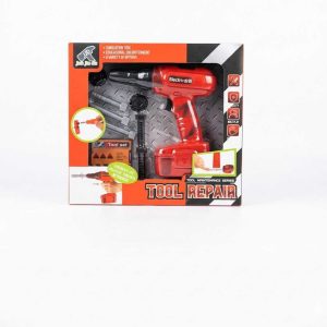 Profi akkumulátoros játék fúrógép készlet cserélhető fejekkel