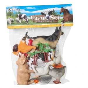 Tanyasi állatfigura készlet kiegészítőkkel, 12 részes Farm Set