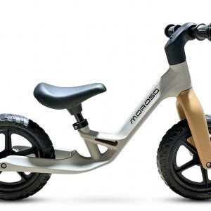 Gyerek futóbicikli 10” – ultrakönnyű tanulóbicikli 2–5 éveseknek, bézs-szürke – Moroso