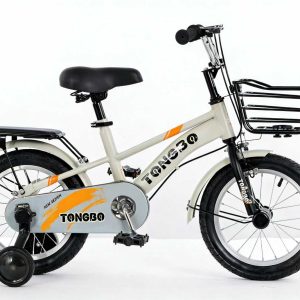 Prémium gyermek kerékpár 16” – professzionális junior modell extra felszereltséggel, szürke-narancs – Tongbo