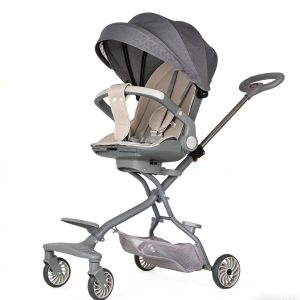 Ultra-Kompakt Sportbabakocsi – Modern Elegancia 3 pontban dönthető kompakt összecsukható szürke színben