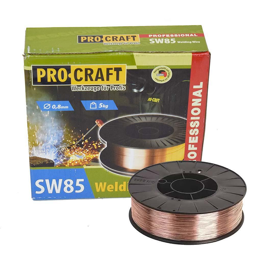 Rézbevonatú Hegesztőhuzal 0,8mm 5kg (ER 70S-6) SW85 PROCRAFT