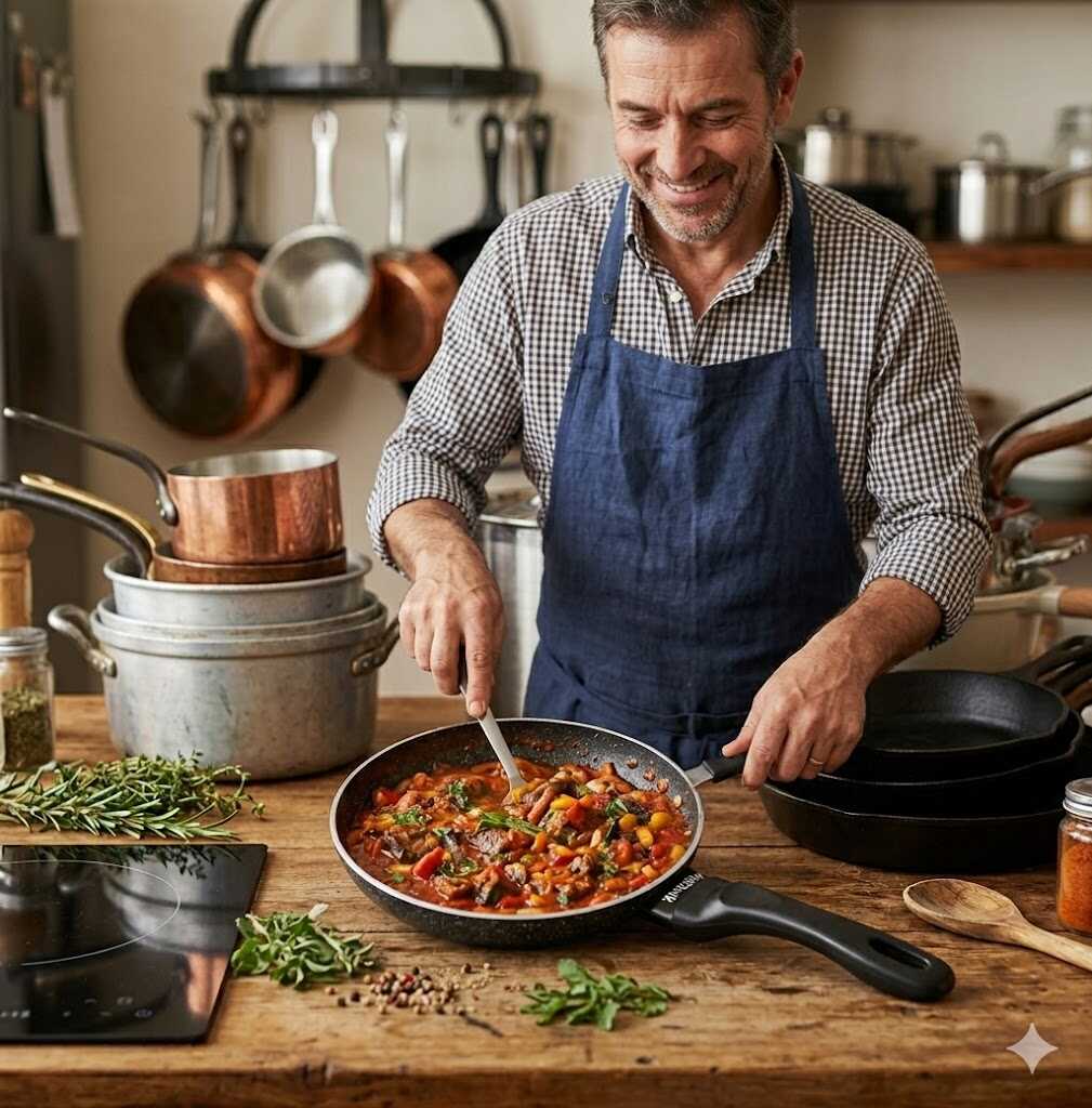 Tapadásmentes alumínium serpenyő szilikon nyéllel 22cm Kmt STYLE - Image 3