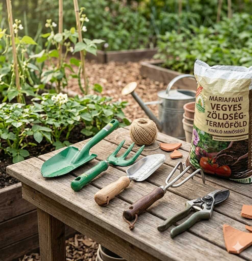 Kerti kompakt fém ültetőlapát színes bevonattal 44cm Kmt TOOLS - Image 3