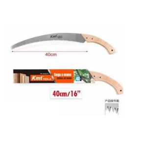 Kerti íves gallyazó fűrész natúr fa markolattal 400mm Kmt TOOLS