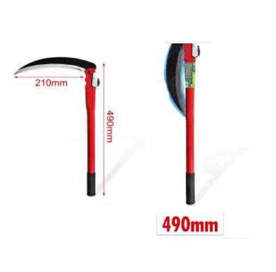 Kerti kézi sarló fém nyéllel és gumírozott markolattal 490mm Kmt TOOLS