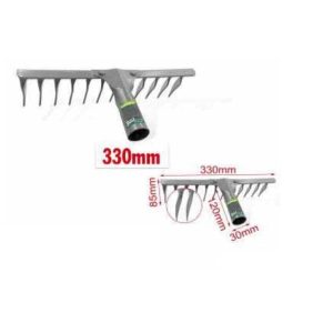 Kerti acél gereblyefej megerősített nyakkal 330mm Kmt TOOLS