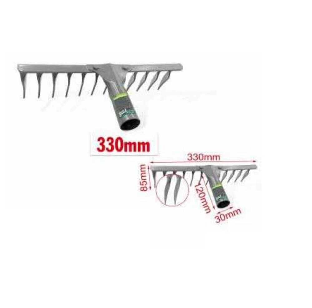 Kerti acél gereblyefej megerősített nyakkal 330mm Kmt TOOLS