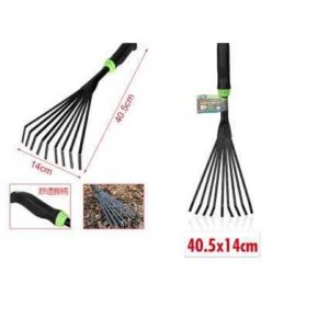 Kerti kézi lombseprű és legyezőgereblye rugalmas acél fogakkal 40,5cm Kmt TOOLS