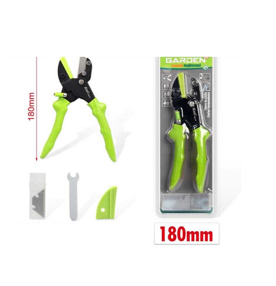 Multifunkciós kerti vágóolló cserélhető pengével és 10db pótpengével 180mm Kmt TOOLS