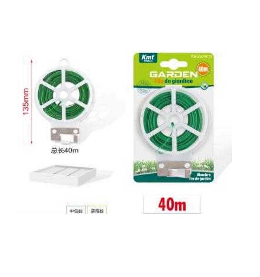 Kerti lágyszárú kötöződrót beépített vágóval 40m Kmt GARDEN