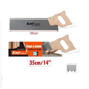 Kerti és asztalos illesztőfűrész merevített háttal és fa markolattal 350mm Kmt TOOLS