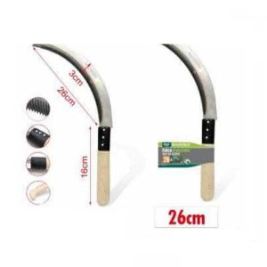 Kerti kézi sarló recézett pengével és fa nyéllel 26cm Kmt TOOLS