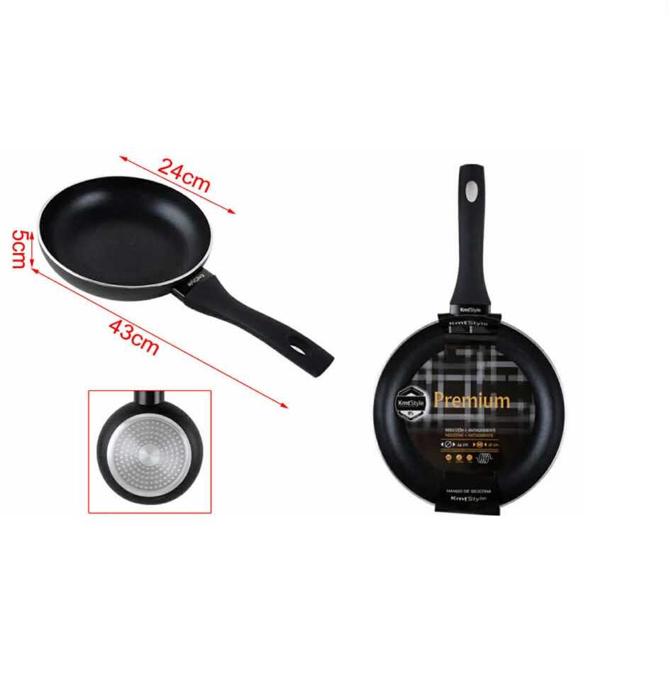 Tapadásmentes alumínium prémium serpenyő szilikon nyéllel 24cm Kmt STYLE