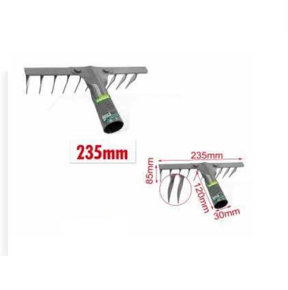 Kerti acél gereblyefej 10 foggal 235mm Kmt TOOLS