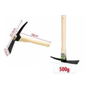 Kerti kézi csákánykapa és irtókapa natúr fa nyéllel 38cm Kmt TOOLS