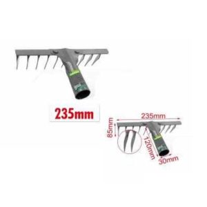 Erősített kerti acél gereblyefej 12 foggal 285mm Kmt TOOLS