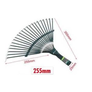 Kerti acél legyezőgereblye fej 22 ágú 255mm Kmt TOOLS
