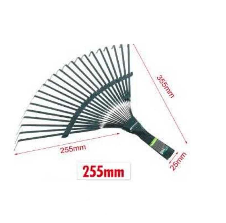 Kerti acél legyezőgereblye fej 22 ágú 255mm Kmt TOOLS