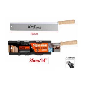 Precíziós illesztőfűrész merevített háttal és fa nyéllel 350mm Kmt TOOLS