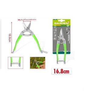 Kerti szüreti és virágmetsző olló PVC markolattal 16.8cm Kmt TOOLS