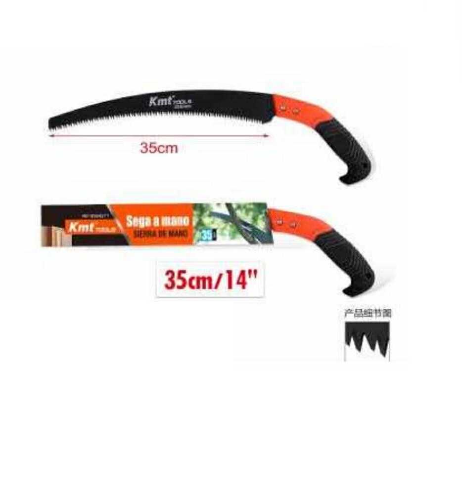 Kerti íves gallyazó fűrész teflon bevonattal és ergonomikus markolattal 350mm Kmt TOOLS