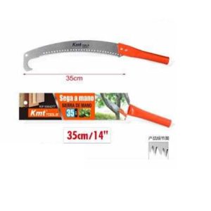 Kerti íves gallyazó fűrész biztonsági kampóval és ergonomikus markolattal 350mm Kmt TOOLS