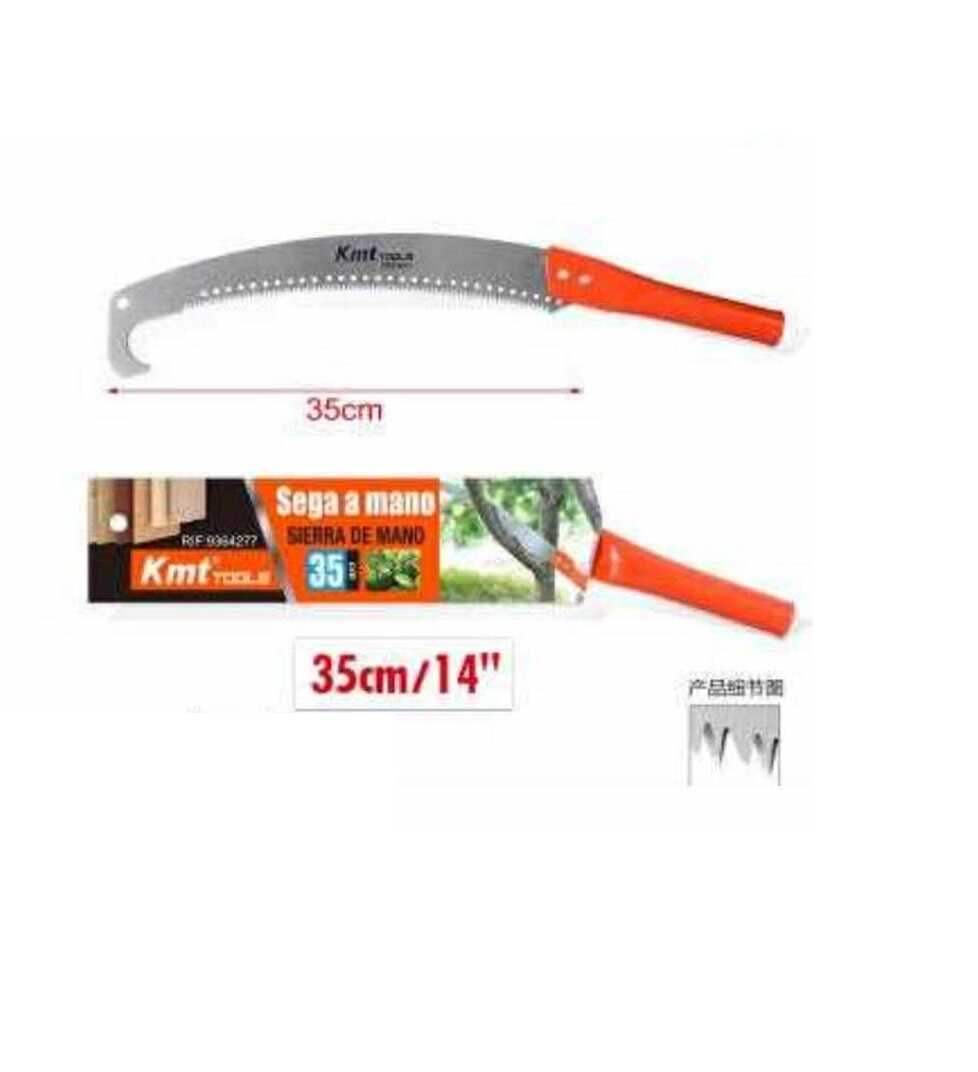 Kerti íves gallyazó fűrész biztonsági kampóval és ergonomikus markolattal 350mm Kmt TOOLS