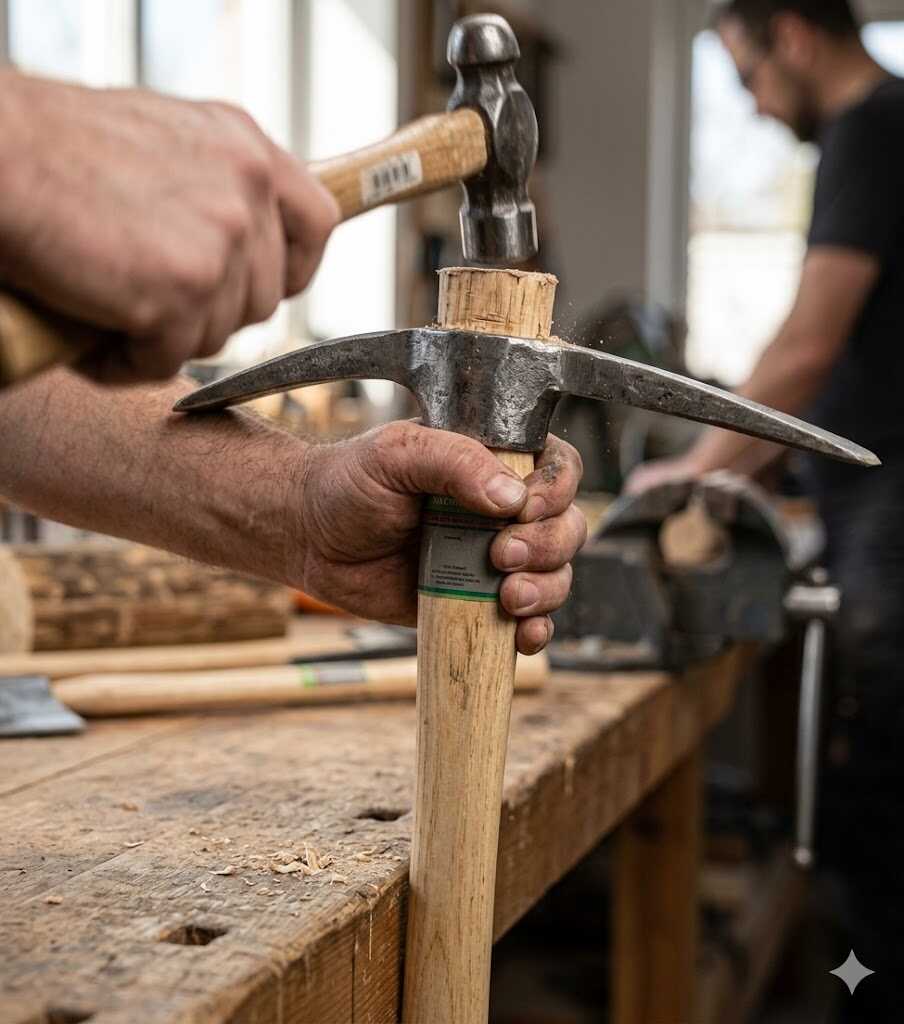 Kerti fa szerszámnyél kerek fejjel kézi kapákhoz és csákányokhoz 50cm Kmt TOOLS - Image 4