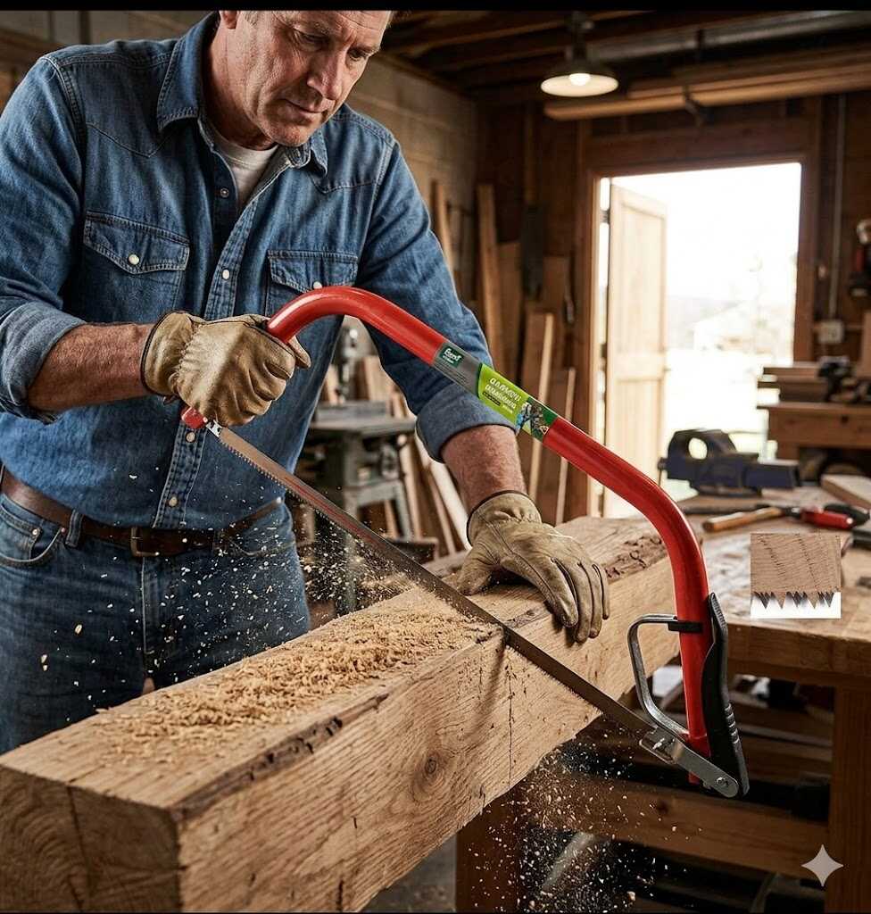 Kerti fémkeretes fűrész gyorsfeszítő karral és ujjvédővel 600mm Kmt TOOLS - Image 4