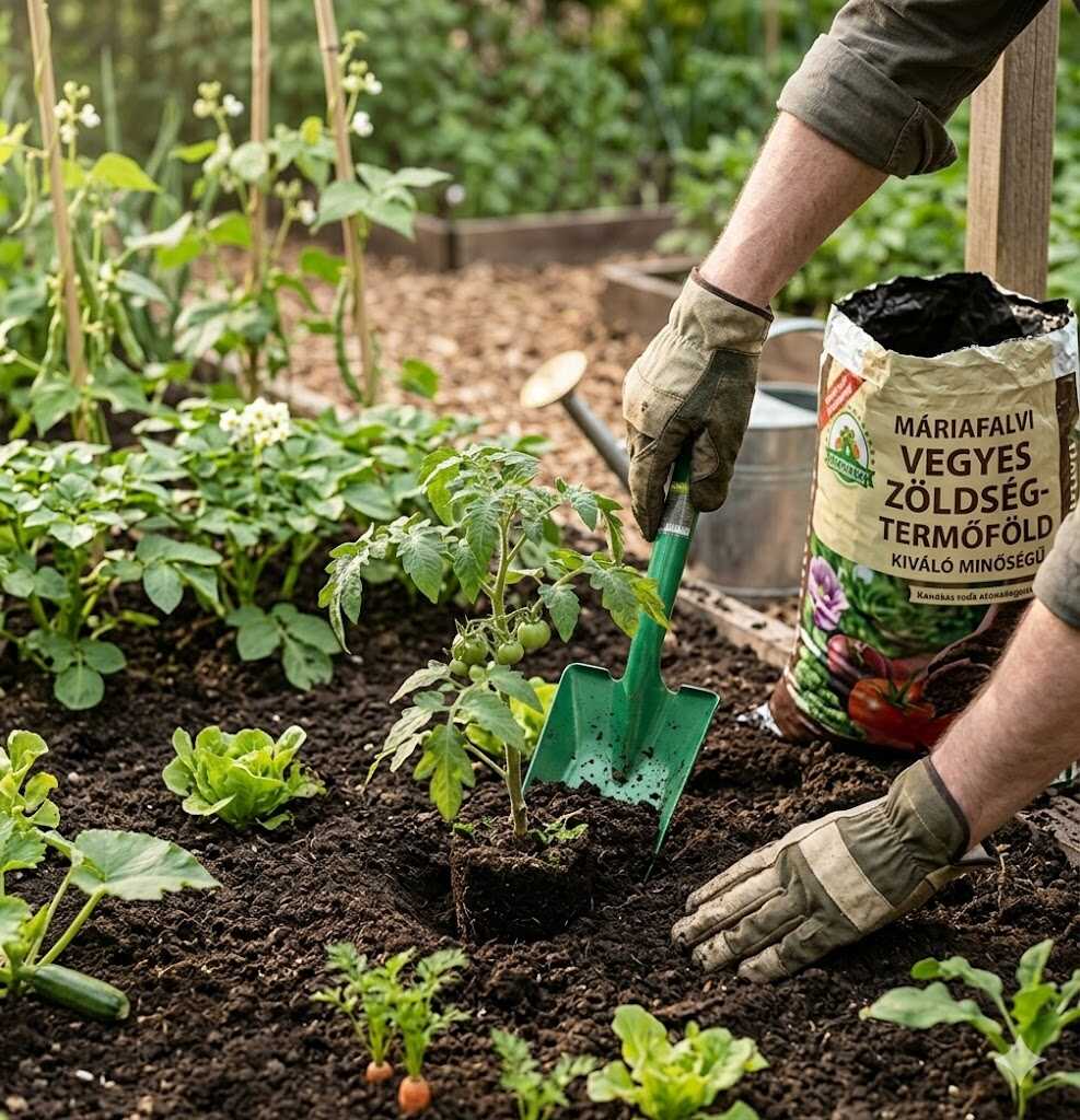 Kerti kompakt fém ültetőlapát színes bevonattal 44cm Kmt TOOLS - Image 2