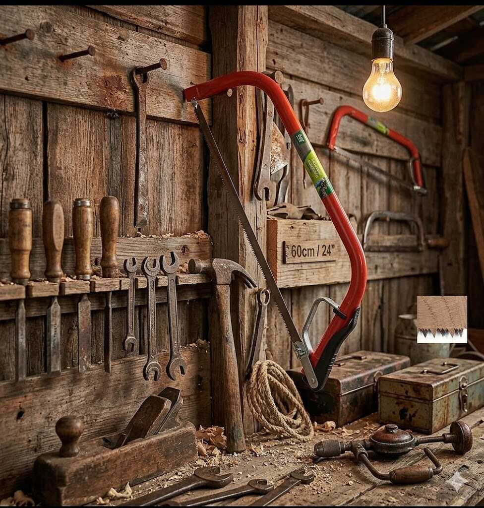 Kerti fémkeretes fűrész gyorsfeszítő karral és ujjvédővel 600mm Kmt TOOLS - Image 2