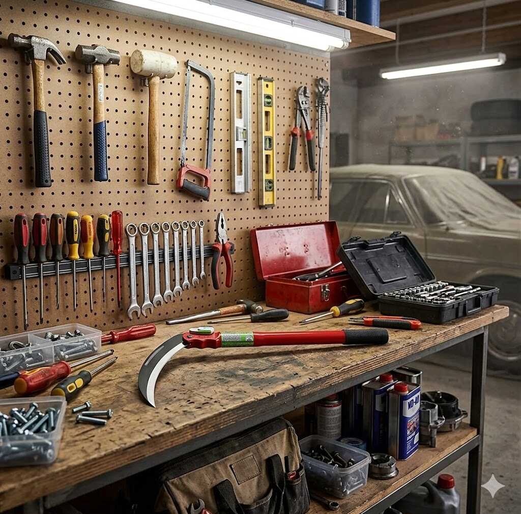 Kerti kézi sarló fém nyéllel és gumírozott markolattal 490mm Kmt TOOLS - Image 3