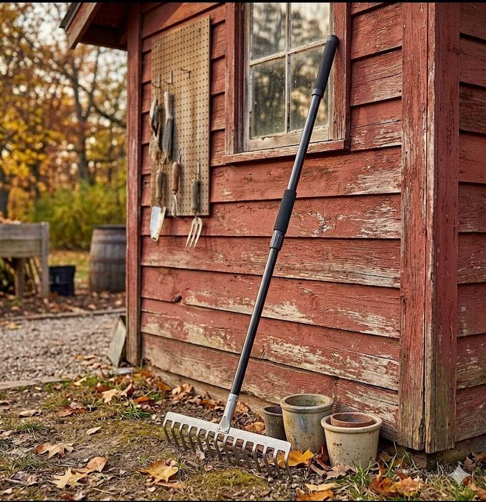 Kerti acélgereblye megerősített fém nyéllel és csúszásmentes markolattal 1.5m Kmt TOOLS - Image 2