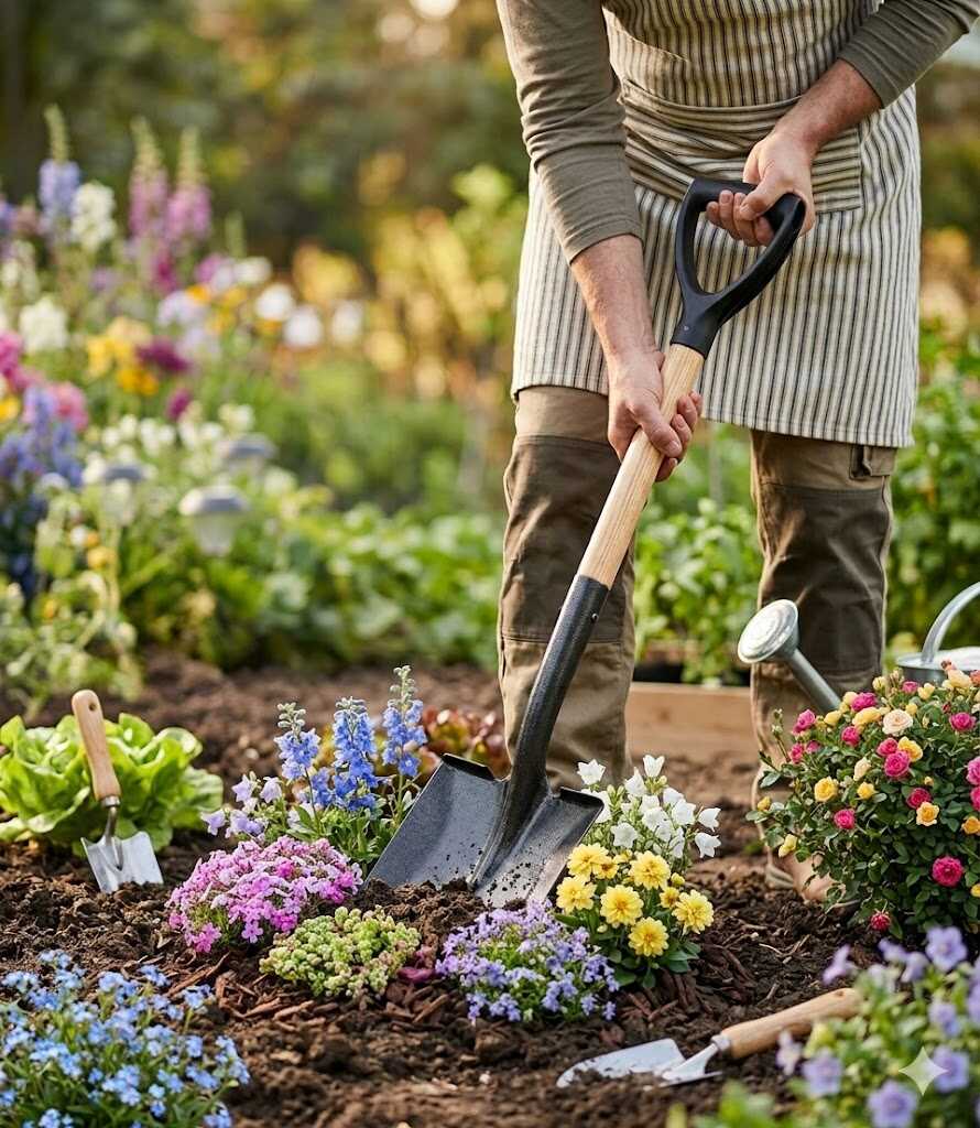 Kerti rövid ásólapát D-markolattal és fa nyéllel 680mm Kmt TOOLS - Image 3