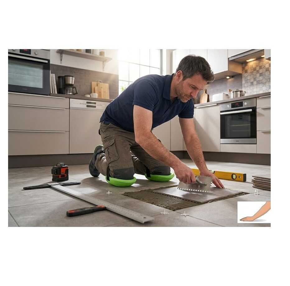 Kerti térdvédő pár állítható pánttal zöld 190x150mm Kmt TOOLS - Image 2