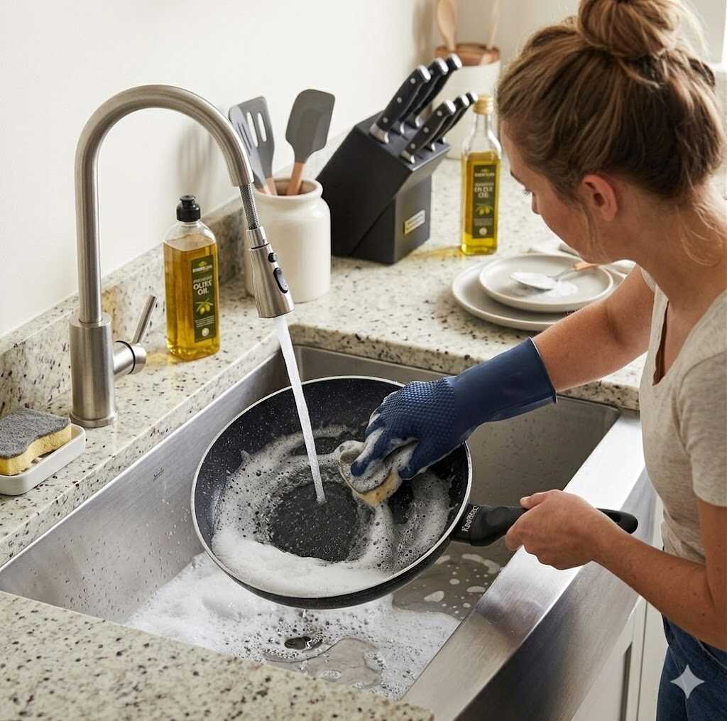 Tapadásmentes alumínium serpenyő szilikon nyéllel 26cm Kmt STYLE - Image 2