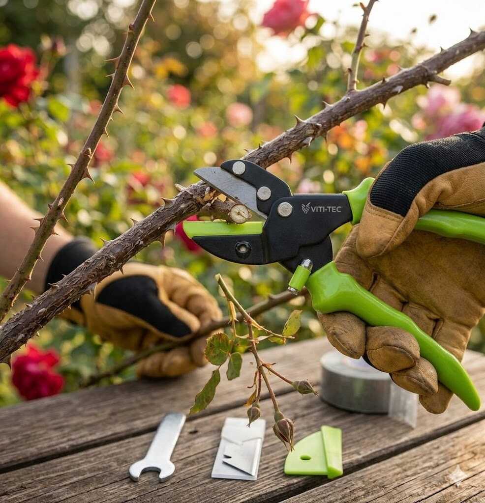 Multifunkciós kerti vágóolló cserélhető pengével és 10db pótpengével 180mm Kmt TOOLS - Image 4