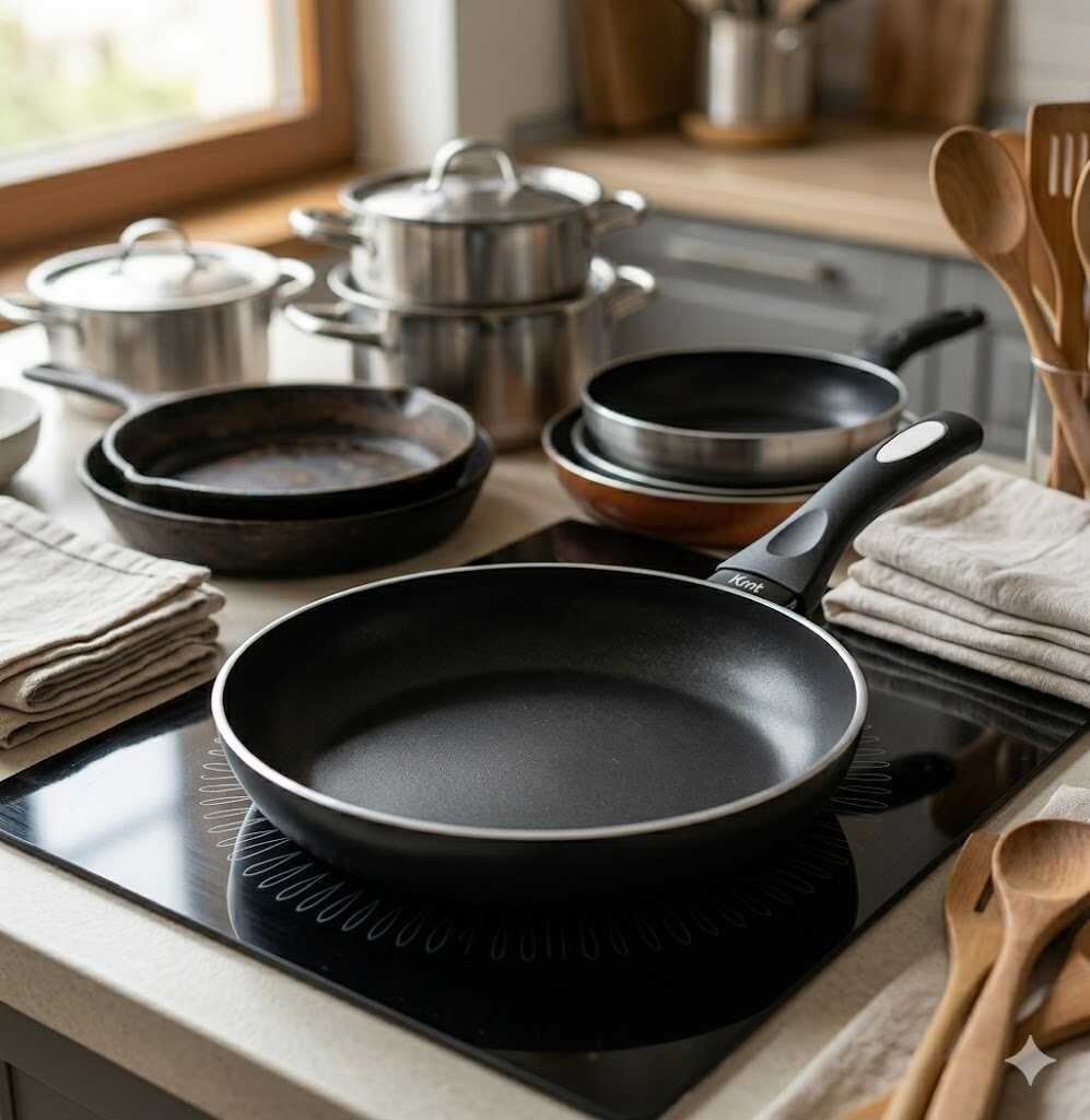 Tapadásmentes alumínium serpenyő szilikon nyéllel 20cm Kmt STYLE - Image 4