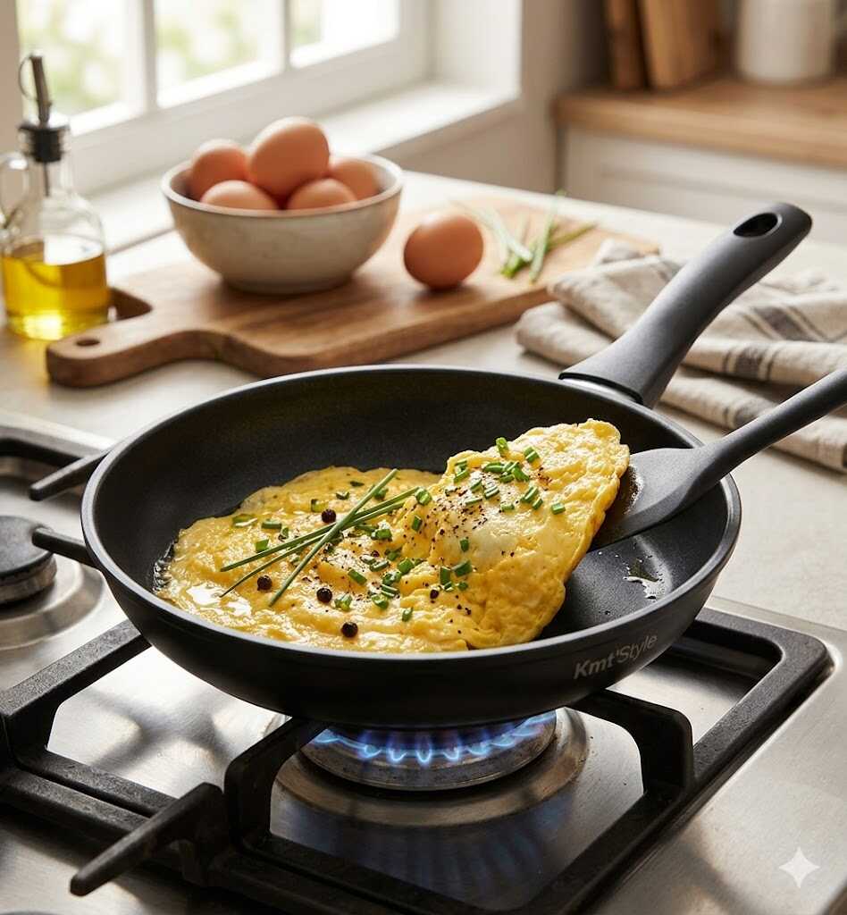 Tapadásmentes konyhai serpenyő szilikon nyéllel 22cm Kmt STYLE - Image 4