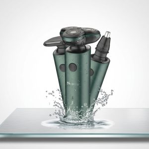 Multifunkciós 3 az 1-ben professzionális tölthető borotva és arcápoló készlet cserélhető fejekkel Surker