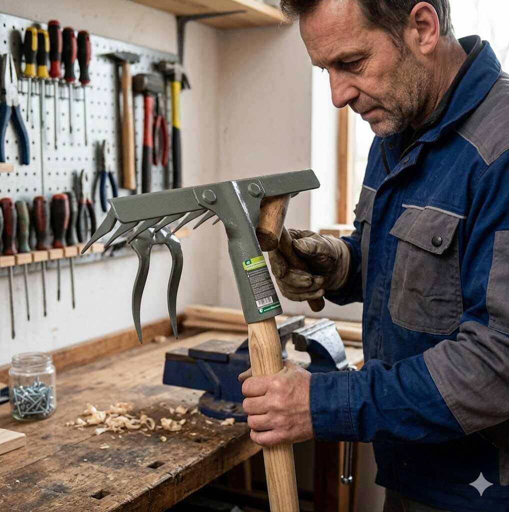 Kerti acél gereblyefej 10 foggal 235mm Kmt TOOLS - Image 2