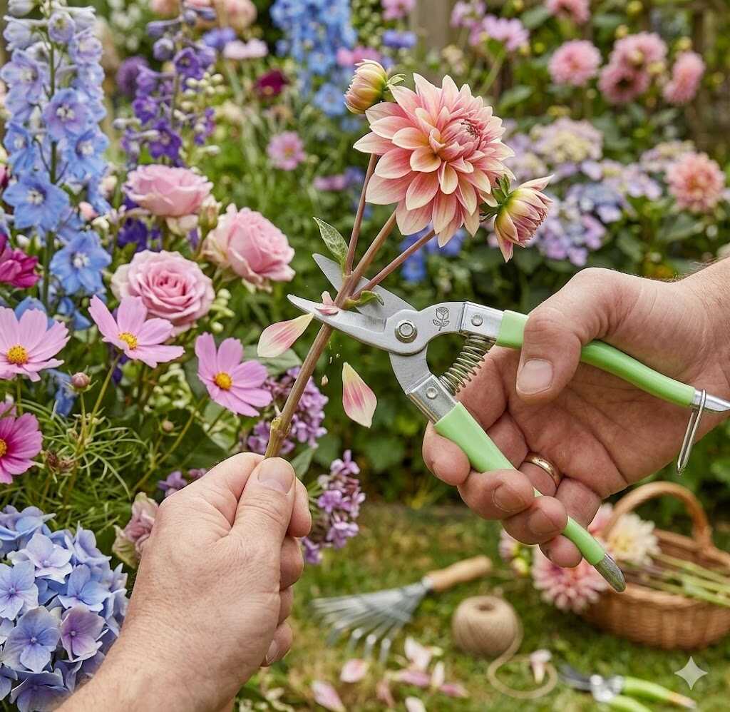 Kerti szüreti és virágmetsző olló PVC markolattal 16.8cm Kmt TOOLS - Image 2