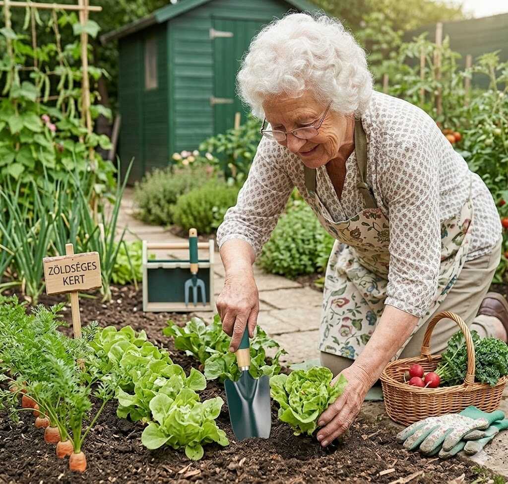 Kerti kézi ültetőlapát szivacsos markolattal és fa nyéllel 35cm Kmt TOOLS - Image 2