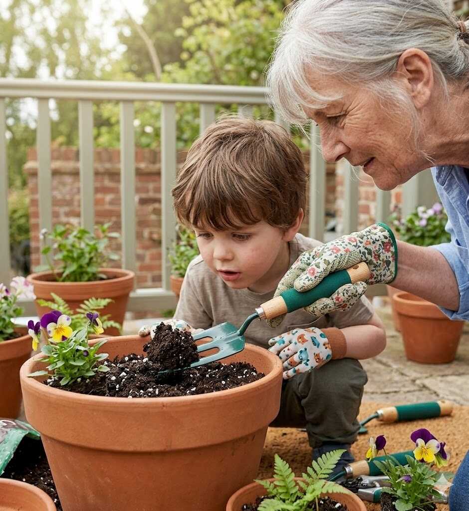 Kerti kézi ültetővilla szivacsos markolattal és fa nyéllel 33cm Kmt TOOLS - Image 3