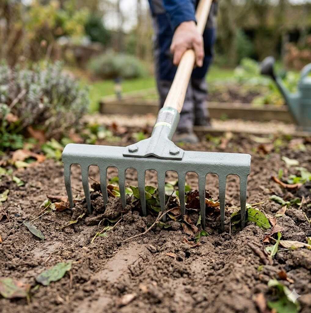 Kerti acél gereblyefej 10 foggal 235mm Kmt TOOLS - Image 3