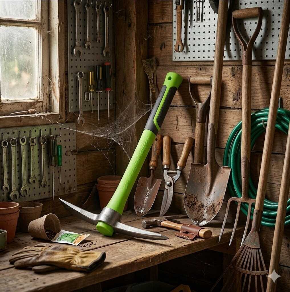 Kerti kézi csákánykapa és ültető üvegszálas nyéllel 38.5cm Kmt TOOLS - Image 4